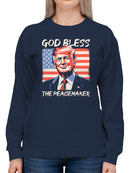 God Bless The Peacemaker Design Women's Sweatshirt