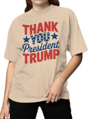 Thank You President Trump Graphic Women's T-shirt