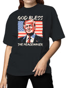 God Bless The Peacemaker Design Women's T-shirt