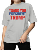 Thank You President Trump Design Women's T-shirt
