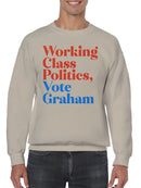 Vote Graham for Working Class Politics Men's Sweatshirt
