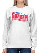 Supporting Graham Patriotic Design Women's Sweatshirt