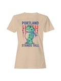 Portland Stands Tall Frog Design Women's T-shirt