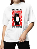 In Frog We Trust Graphic Design Women's T-shirt